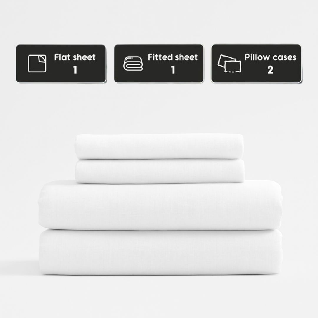 Stone-Washed French Flax Linen Sheets Set