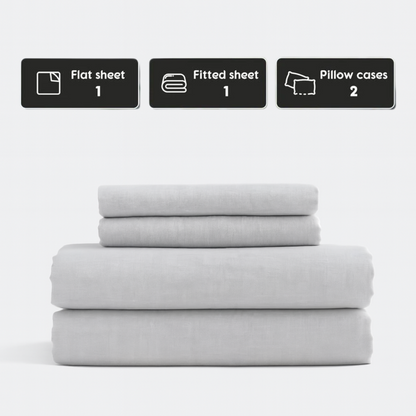 Stone-Washed French Flax Linen Sheets Set