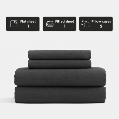 Stone-Washed French Flax Linen Sheets Set