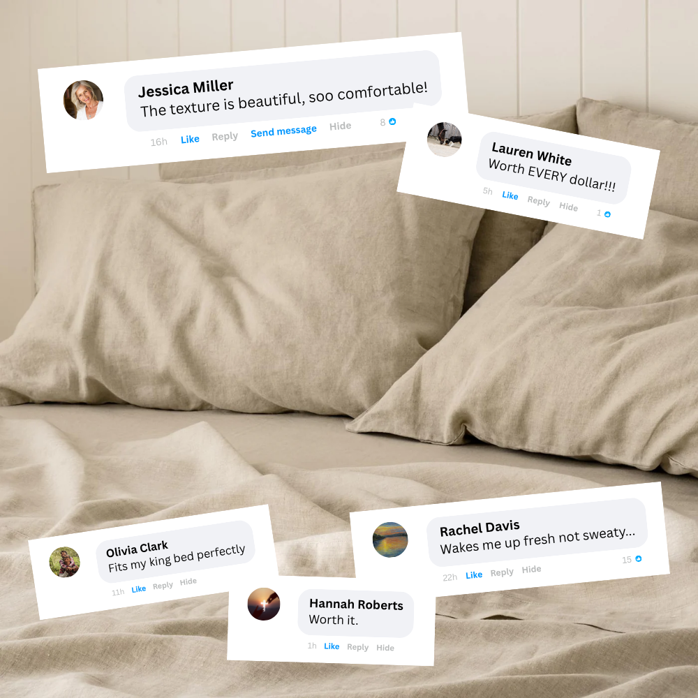 Stone-Washed French Flax Linen Sheet Set