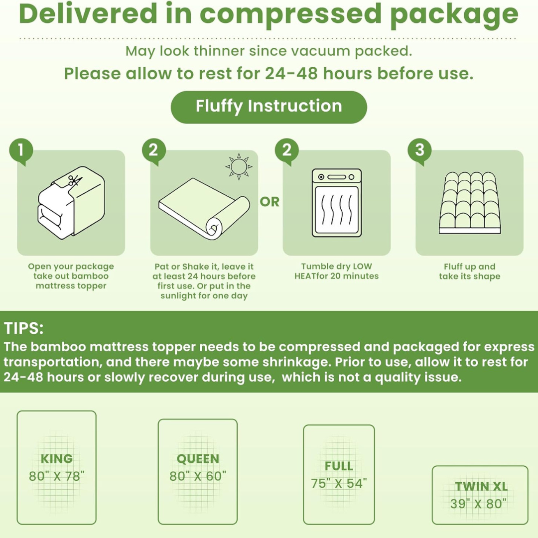 Bamboo Mattress Topper