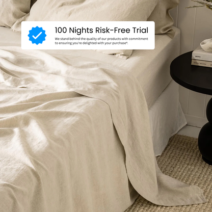 Stone-Washed French Flax Linen Sheet Set