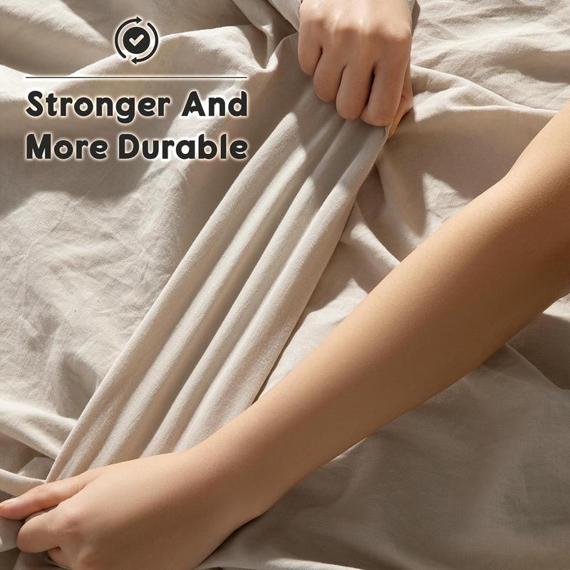 Stone-Washed French Flax Linen Sheets Set